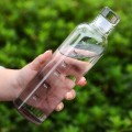 Szklana butelka na wodę motywacyjna z podziałką ze szczelnym korkiem 500ml