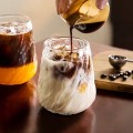 Szklanka do kawy i napojów 380 ml szklana fakturowana drink latte