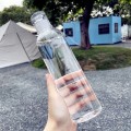 Szklana butelka na wodę motywacyjna z podziałką ze szczelnym korkiem 500ml