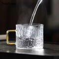 Szklanka do kawy herbaty 200 ml złote ucho elegancka szkło