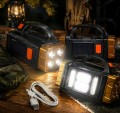 Latarka solarna LED turystyczna powerbank USB na camping pod namiot mocna
