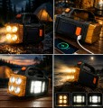 Latarka solarna LED turystyczna powerbank USB na camping pod namiot mocna