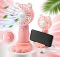 Wiatraczek biurkowy USB z uchwytem na telefon przenośny wentylator mini