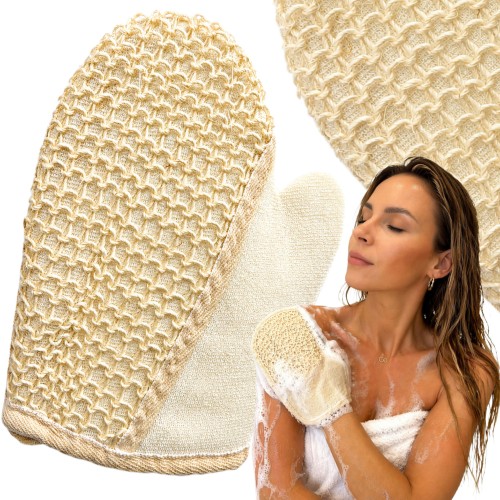 Rękawica peelingująca do ciała masaż myjka SPA naturalna złuszczająca