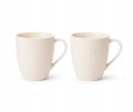 Zestaw kubków ceramicznych 300 ml białe eleganckie do kawy herbaty x2