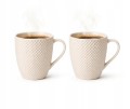 Zestaw kubków ceramicznych 300 ml białe eleganckie do kawy herbaty x2