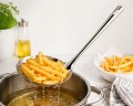Łyżka cedzakowa stalowa duża łyżka do frytek makaronu nierdzewna 33,5cm