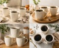 Zestaw kubków ceramicznych 250 ml białe eleganckie do kawy herbaty x3