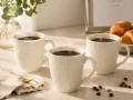 Zestaw kubków ceramicznych 250 ml białe eleganckie do kawy herbaty x3