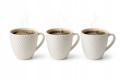 Zestaw kubków ceramicznych 250 ml białe eleganckie do kawy herbaty x3