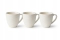 Zestaw kubków ceramicznych 250 ml białe eleganckie do kawy herbaty x3