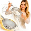 Sitko kuchenne stalowe z rączką do mąki cukru herbaty do przesiewania 30 cm