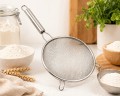Sitko kuchenne stalowe z rączką do mąki cukru herbaty do przesiewania 30 cm