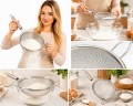 Sitko kuchenne stalowe z rączką do mąki cukru herbaty do przesiewania 30 cm