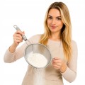 Sitko kuchenne stalowe z rączką do mąki cukru herbaty do przesiewania 30 cm