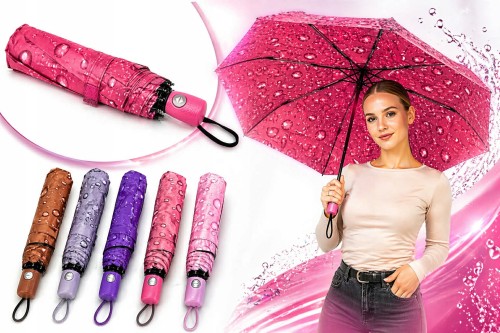 Parasol składany półautomat lekki damski kompaktowy do torebki mix kolor