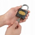 Kłódka metalowa na klucz solidna zabezpieczenie uniwersalna 6 cm