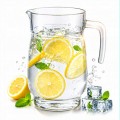 Dzbanek szklany 1L do wody lemoniady soku z uchwytem i dzióbkiem