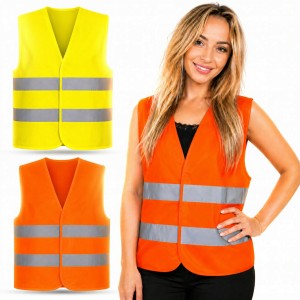 Kamizelka odblaskowa robocza dla drogowca na rower XL, XXL, XXL