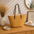 Torebka damska plażowa shopper słomkowa boho pojemna na ramię B08
