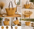 Torebka damska plażowa shopper słomkowa boho pojemna na ramię B08