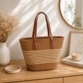 Torebka damska plażowa shopper słomkowa boho pojemna na ramię B02