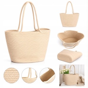 Torebka damska shopper pleciona pojemna lekka na ramię boho FC025