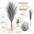 Sztuczna trawa pampasowa szara 62 cm dekoracja do wazonu