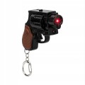 Brelok pistolet z latarką i laserem mini rewolwer LED zabawka