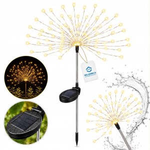 Lampa solarna LED dmuchawiec ogrodowa ciepłe światło wodoodporna czujnik