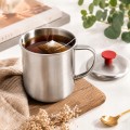 Kubek stalowy 850ml turystyczny campingowy do kawy herbaty z pokrywką