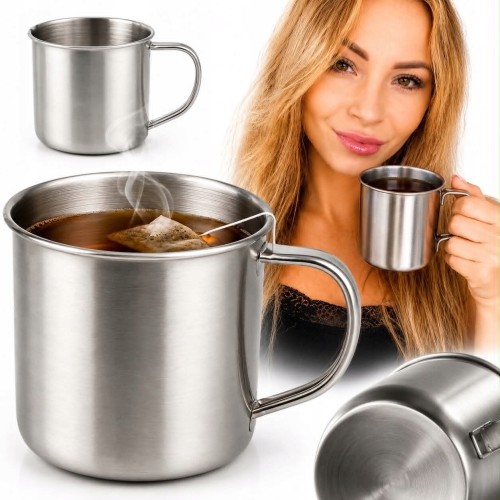 Kubek stalowy 350ml turystyczny campingowy do kawy herbaty