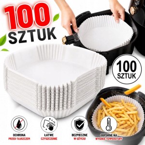 Wkłady papierowe do air fryer do frytkownicy beztłuszczowej 160x45 mm x100