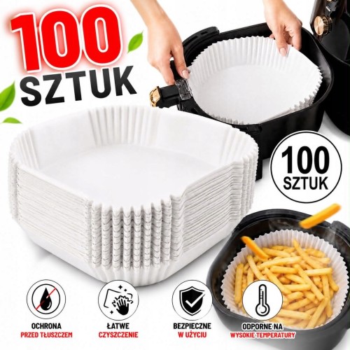 Wkłady papierowe do air fryer do frytkownicy beztłuszczowej 160x45 mm x100