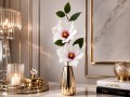 Sztuczna Magnolia Gałązka Kwiat Dekoracyjny Do Wazonu 85 cm MRYS004