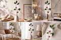 Sztuczna Magnolia Gałązka Kwiat Dekoracyjny Do Wazonu 85 cm MRYS004