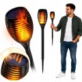 Lampa solarna ogrodowa LED pochodnia płomień lampka zewnętrzna