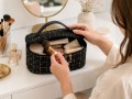 Kosmetyczka organizer kuferek na kosmetyki podróżny glamour damski