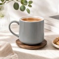 Kubek Ceramiczny Do Kawy Herbaty Duży Nowoczesny 350ml Szary