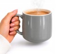 Kubek Ceramiczny Do Kawy Herbaty Duży Nowoczesny 350ml Szary