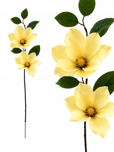Sztuczna Magnolia Gałązka Kwiat Dekoracyjny Do Wazonu 85 cm MRYS004