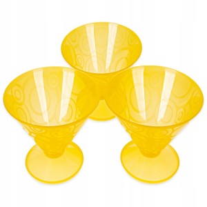 Komplet pucharków deserowych 3 szt.- żółte