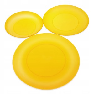 Komplet talerzy płaskich 3 szt.- żółte