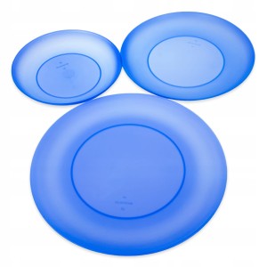 Komplet talerzy płaskich 3 szt.- granatowe