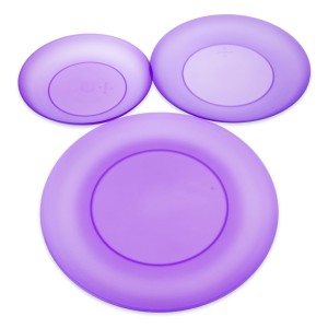 Komplet talerzy płaskich 3 szt.- fioletowe