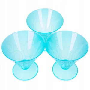 Komplet pucharków deserowych 3 szt.- błękitne