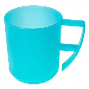 Plastikowy kubek z uchwytem 420 ml- mix kolor