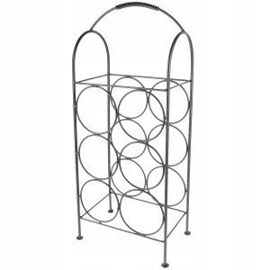 Metalowy stojak na wino- czarny