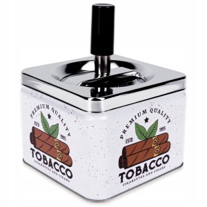 Popielniczka blaszana kwadratowa- cigarete