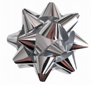 Rozetka prezentowa- srebrna